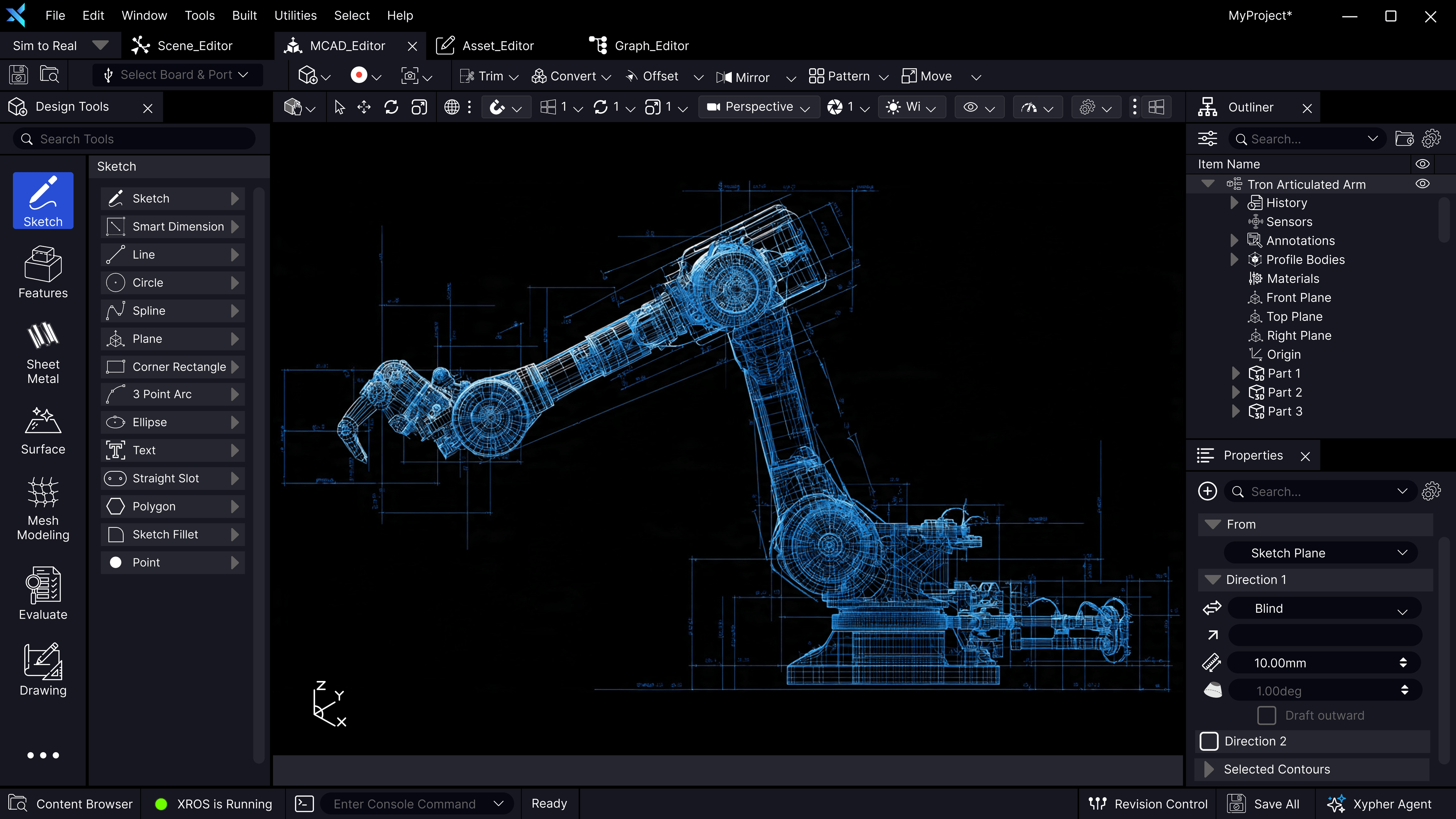 Model robots and assets